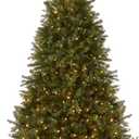 National Tree Company 6 ft Pre-Lit Dunhill Fir Artificial Christmas Tree, 700 LED Lights, 2,514 Tips, Foot Pedal, 10 Light Functions, Includes Stand, Green