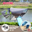 XL Universal Chair Umbrella Canopy, Oversized Foldable Portable UPF 50+ Chair Sun Shade Attachment with Adjustable Clamp Fits Most Brands Beach, Outdoor, Travel, Fishing, Patio, Pool, Extra Large
