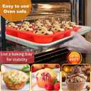 12 Cups Silicone Muffin Pan, 2 Pack Non-Stick Cupcake Pans Silicone Muffin Tray Baking Pan for Making Muffin Cakes, Cupcake, Bread, Tart, Egg Bites