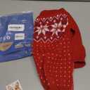 Kuoser Dog Christmas Sweater, Soft Warm Xmas Sweaters for Small Medium Large Dogs Boy Girl, Comfortable Dog Sweater with Leash Hole Snowflake Puppy Knit Outfit for Holiday Winter Fall, Red M (Medium (Pack of 1))