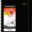 AT-A-GLANCE Planner 2026-2027 Weekly & Monthly Academic 12-Month July-June Quarter-Hourly Appointment Book, 9" x 11", Move-A-Page, Black (70957E05)