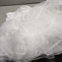 Modeway 1950s Vintage Knee Length Crinoline Petticoats For Women Tulle Skirts For Under Dresses Clothing White,S