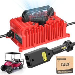 10L0L 18 AMP 36 Volt Golf Cart Battery Charger Compatible with EZGO TXT D Style Plug Portable Golf Cart Charger IP67 for Lead Acid Lithium AGM/Gel Battery