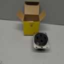 Hubbell Wiring Device-Kellems 50 A, Industrial, Receptacle, Black, No Tamper Resistant HBL9450A - 1 Each