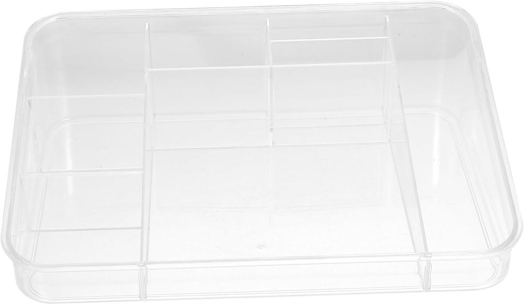 Transparent Multi Functional Makeup Organizer Box Compartment Storage Tray for Lipsticks Cosmetics Jewelry Accessories Design for Easy Organization and Display