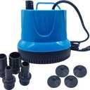 Teamson Home 1191 GPH 100W Adjustable Submersible Water Pump with a 6 ft. Power Cord and 4 Different Nozzles for Fish Tank, Pond, Aquarium, Fountains, and Hydroponic Systems, Blue
