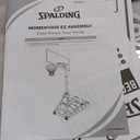 Spalding Momentous EZ Assembly Portable Adjustable Outdoor Basketball Hoop  Assembles in 30 Minutes or Less (54" - H Frame - Black)