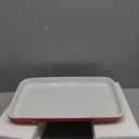 Emeril Lagasse 15.75 IN Large Baking Sheet  Stoneware Cookie Sheet & Baking Tray, Oven Safe Baking Trays for Oven (Red)