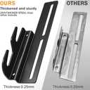 2 PCS #711 Bed Frame Bolt On to Hook On Conversion Brackets for Headboard or Footboard, Hook on Bed Rails Brackets, Extra Heavy Duty Hook Plate Adapter, Headboard Attachment Kit with Hardware, Black