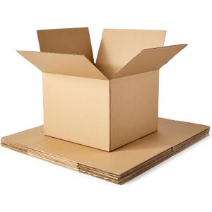 Amazon Basics Cardboard Moving Boxes for Packing and Shipping, Large Size, 20" x 20" x 15", Brown, 6-Pack