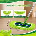 Toulite 10 Reusable Mop Refill Pads Replacement Compatible with Most XL Sweeper 17" x 5" Microfiber Mops Head Floor Cleaning Supplies (Handle is Not Included) (Green)