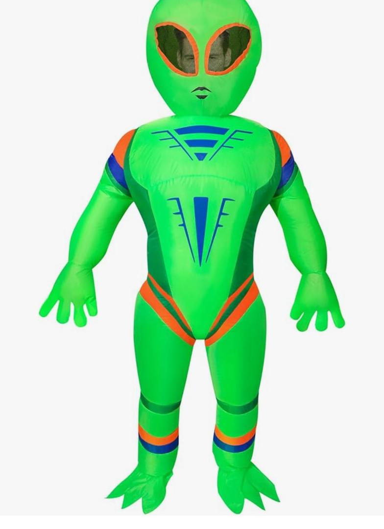 Inflatable Costume Alien Halloween Inflatable Costumes for Teen Alien Kidnapping Inflatable Costumes,Funny Halloween (Alien Warrior)