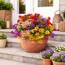 Artificial Flowers for Outdoors, 8 Bundles Faux Silk Spring Flowers for Outside for Planter Front Door Porch Yard Patio Window Box Home Decor