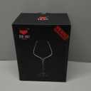 JBHO Hand Blown Italian Style Crystal Burgundy Wine Glasses - Lead-Free Premium Crystal Clear Glass - Set of 2-21 Ounce - Gift-Box for any Occasion