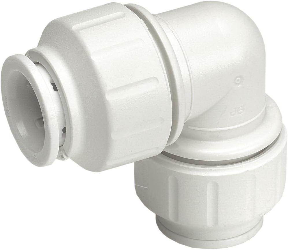 John Guest Speedfit 1 Inch CTS 90 Degree Union Elbow, Push to Connect Plastic Plumbing Fitting, White, PEI0336