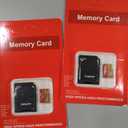 2 Pack TF Card 8GB with Adapter, High Speed Memory Card, UHS-I C10 A1 Memory TF Card for Tablet/Mobile Phone/Camera/Car Audio/Game Console (TF162 Red Gold 8GB)