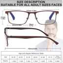 3 Pairs Reading Glasses,Stylish Metal Frame - Filter Lightweight Eyeglasses - Glasses for Men Anti Glare -Spring Hinge