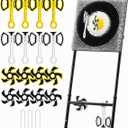 A11N SPORTS Axe Throwing Game with Steel Frame and Bristle Target, 18.7 inches
