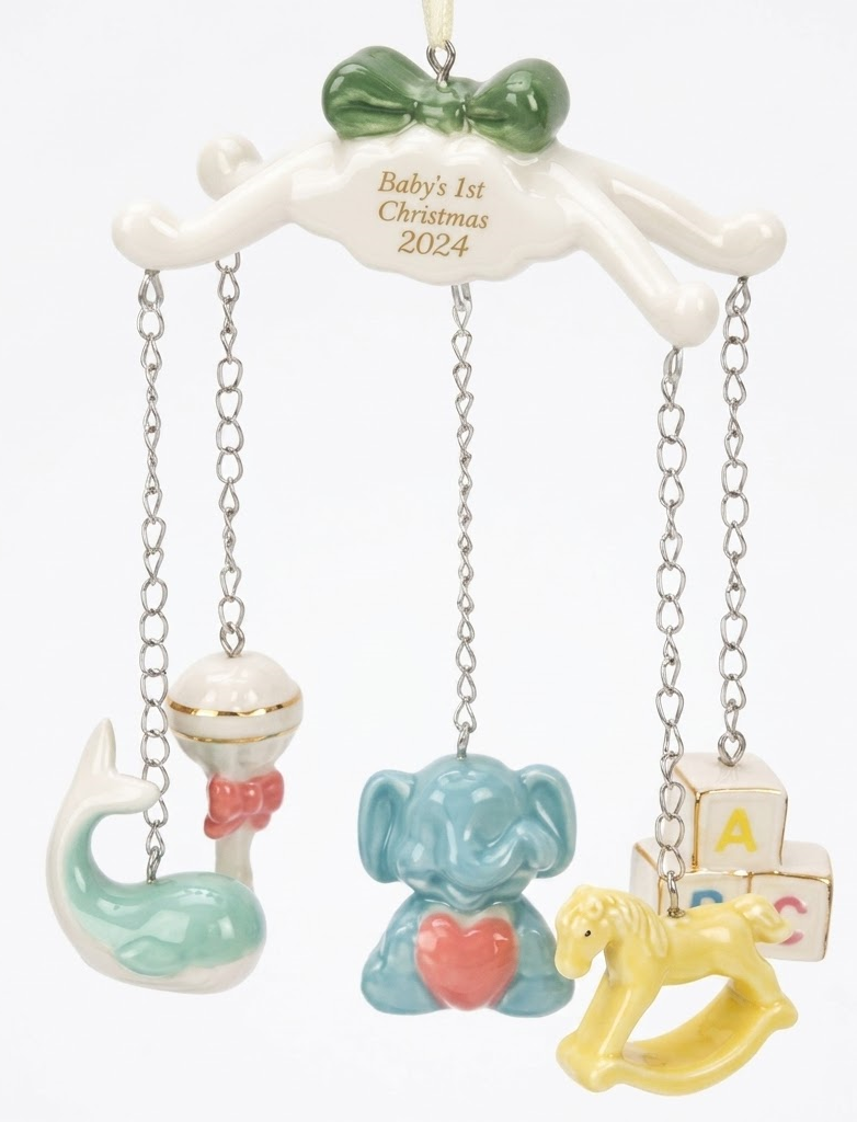 Baby First Christmas Ornament 2024-Babys First Christmas Ornament 2024 Girl, Babys First Christmas Ornament 2024 Boy, Baby Mobile First Christmas Ornament-Baby's First Christmas Ornament 2024