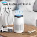 Air Purifiers for Bedroom Home with Sleep Mode for Smoke Pet Dander Odors, Small Air Purifier with Fragrance Sponge, Blue Ambient Light, 23dB Quiet, 1 Pack White 