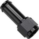 2 x 10AN Female to 3/4 Barb Hose Fitting Adapter Straight Swivel Aluminum Black