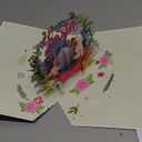 HEARTAGS- Happy Easter Pop Up Card, 6x8 in Pop Up Easter Card For Kids, Adults, Family with Envelope, Funny Rabbit Popup