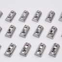 2 x M8 T-Slot Nuts Spring-Loaded Roll-in for 4040 Aluminum Extrusion - 30 Pcs Carbon Steel Half Round T-Nuts Fasteners