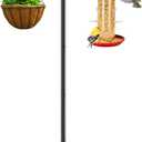 Shepherd Hook for Outdoor, 76" Heavy Duty Bird Feeder Pole with 5 Prong Base, Adjustable Height Bird Feeder Stand Ideal for Hanging Bird Feeders, Plant, and Garden Decorations