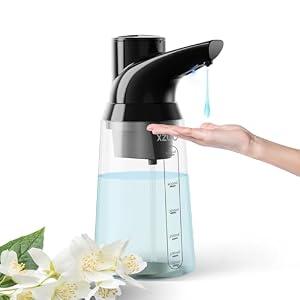 Automatic Soap Dispenser Touchless Ceramic Material Rechargeable Liquid 11.8oz/350ml Soap Bottle with Sensor Suitable for Bathroom & Kitchen