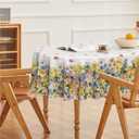 Horaldaily Spring Tablecloth 6084 Inch Oval, Orange Daffodils Narcissus Tulips Flower Cat Washable Seasonal Table Cover for Party Picnic Dinner Decor