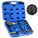 Orion Motor Tech Diesel Engine Compression Tester, 18pc Compression Tester Kit for Diesel Engines, Adjustable Diesel Pressure Tester Kit with Pressure Gauge Spark Glow Plug Injector Adapters
