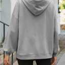 Fisoew Women's Hoodies Oversized Sweatshirts Casual Long Sleeve Side Slit Pullover Tops Fall Winter Outfits with Pocket Grey (Gray, S)