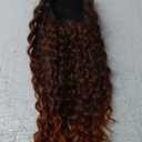 Deep Curly Wave Brazilian Hair Light Brown Curly Clip in 100% Human Hair Extensions 18 Inch 7pcs Remy Hair Clip 80g #8