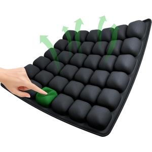 Fxznacbh Travel Cushion Airplane Seat, Portable Airplane Seat Cushion for Long Flights,36 Bubbles Pressure Relief Inflatable seat Cushion for Air Travel