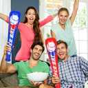Fovths Inflatable Baseball Bats Bulk 12 Pack 22 Inch Blow Up Baseball Party Favors Red & Blue Sports Theme Inflatable Sports Bats for Birthday Party Decorations Game Prizes Event Supplies