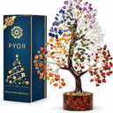 PYOR 7 Chakra Tree of Life Crystal Tree  Healing Crystals & Stones | Housewarming Gift for New Home | Birthday Gift for Women | Home Decor Office Decor | Room Decor