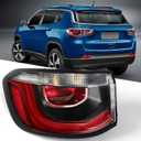 Huray Left Outer Tail Light Fit for Jeep Compass 2017-2021 LH Taillight Tail lamp Brake Lamp Assembly Replacement Accessory Replacement for CH2804116 55112681AF (Driver Side)