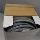 3/8'' Pressure Washer Hose 50 FT, Hot and Cold Water Power Washer Hose Max 248F, Commercial Industrial Grade Steel Wire Braided Kink Proof Extension Hose with 3/8 Quick Connect 4800 PSI