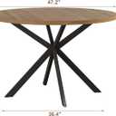 ChooChoo 47.2 Inch Round Dining Table for 4 | Farmhouse Wood Kitchen Table, Circle Dinner Table for Kitchen & Dining Room, Walnut