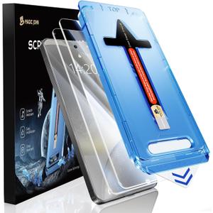 MAGIC JOHN 2 Pack for Samsung Galaxy S24 Plus/ S24+ (6.7 inch) Tempered Glass Screen Protector, Auto Dust-Elimination Installation, Bubble Free, HD Clear, Shock-Resistant