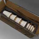 LE TAUCI 3 Inch Mini Succulent Pots - Very Small Ceramic Planter with Saucer, Tiny Embossed Flower Pots for Lithops, Mini Cactus, Air Plants, Fairy Gardens - Indoor Home Decor, Set of 4, Arctic White