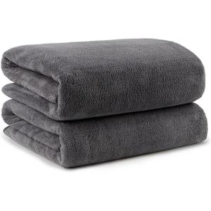Orighty Bath Towels Pack of 2(27'' x 54'') - Soft Feel, Highly Absorbent, Quick Drying Microfiber for Body, Sport, Yoga, SPA, Fitness - Grey