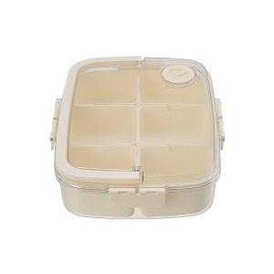 Cream 6-Compartment Airtight Fridge Storage Container
