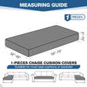 TAOCOCO Couch Cushion Covers 1 Piece Stretch Chaise Covers for Sectional Couch L Shaped, Soft Washable Furniture Protector(1-Piece for Chaise or Sofa Cushion, Light Grey)