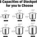 Cooks Standard 18/10 Stainless Steel Stockpot 16-Quart, Classic Deep Cooking Pot Canning Cookware with Stainless Steel Lid, Silver