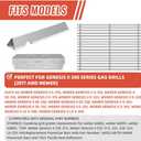 Grill Replacement Parts for Weber Genesis II GS4, Grates and Flavorizer Bars | Stainless Steel 66095 Grates, 66032 Flavorizer Bars, 66795 Heat Deflectors, fits E-310, E-315, E-325, S-335