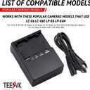 LP-E6 Battery Quick Charger for Canon: Compatible with LP-E6 LP-E6N LP-E6NH LC-E6 LC-E6E Battery for Canon EOS R5 R6 6D 7D 5D 5DS 60D 60DA 70D 80D 5D Mark III Cameras Power Supply