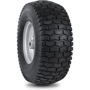 15x6.00-6nhs Lawn Mower Front Tire 4 Ply 15x6x6 Lawn Mower 570 Lbs Tire and Wheel with 3/4" Iron Bushing and 6 Spacers, Replacement for Garden Lawn Tractor Riding Lawn Mowers, 1 Pack (Silver)