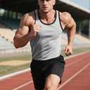 Men's Workout Tank Top Casual Soft Sleeveless Gym Muscle Shirts Bodybuilding Tee (XXL)