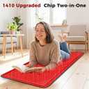 Full Body Red Light Therapy Mat, 2in1 LEDs (660nm& 850nm) Red Light Therapy Blanket, 76.8 x 33.4 Premium Material, Adjustable Timer & Intensity